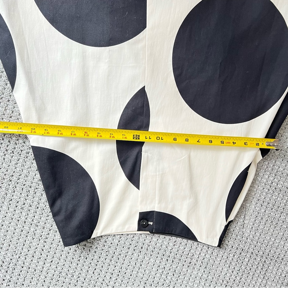 Zara Black and White Bold Dot Midi Skirt - Picture 7 of 9